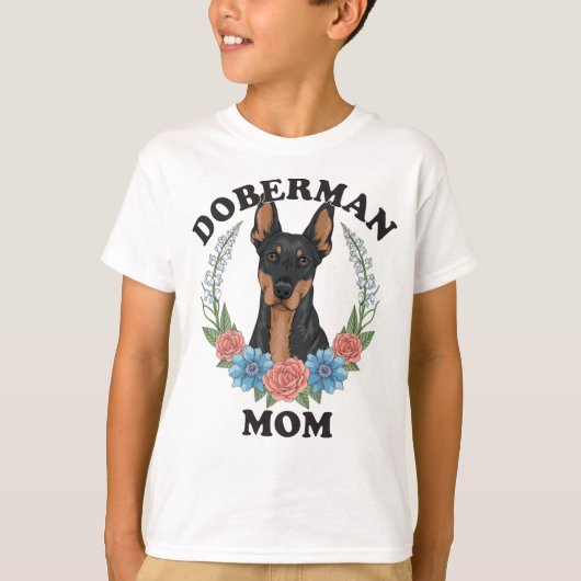 T-shirt Doberman Maman Jamais (Devant)