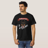 T-shirt Doberman Maman, Maman de chien (Devant entier)