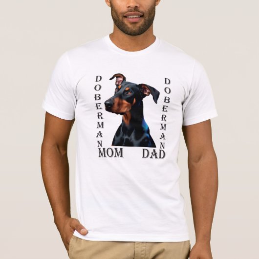 T-shirt Doberman Maman Papa (Devant)