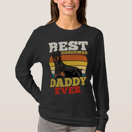 T-shirt Doberman Papa Retro (Devant)