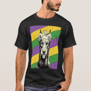 T-shirt Doberman Pinscher Bouffon Mardi Gras Maman ou Da