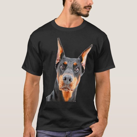 T-shirt Doberman Pinscher Breed Dog Face (Devant)