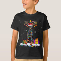 Doberman Pinscher Christmas Reindeer Christmas Lig