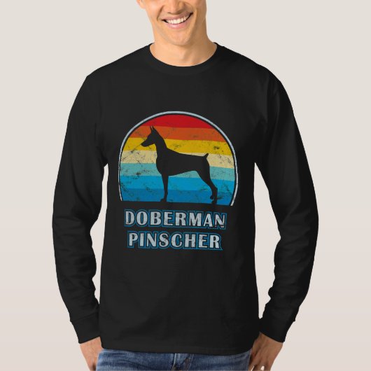 T-shirt Doberman Pinscher Design Chien Vintage (Devant)