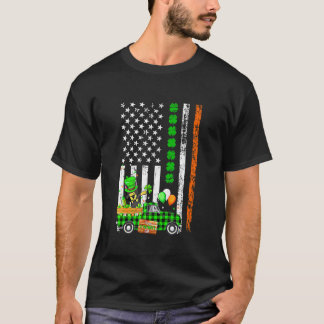 T-shirt Doberman Pinscher faisant le dab Trèfle Drapeau Am