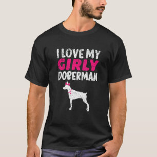 T-shirt Doberman Pinscher Fille Féminin Révélation du sex