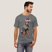 T-shirt Doberman Pinscher Funny Christmas Dog Holiday (Devant entier)