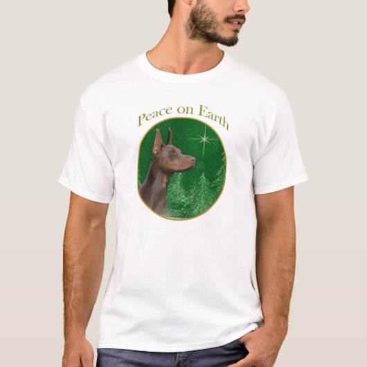 T-shirt Doberman Pinscher Peace (Devant)