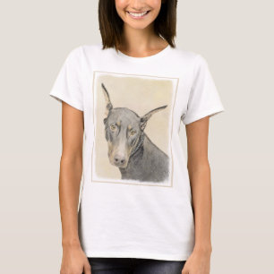 T-shirt Doberman Pinscher Peinture - Art Chien original