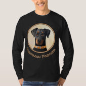 T-shirt Doberman Pinscher Peinture non découpée Art origin (Devant)