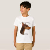 T-shirt Doberman Pinscher (rouge) Maman 2 (Devant entier)