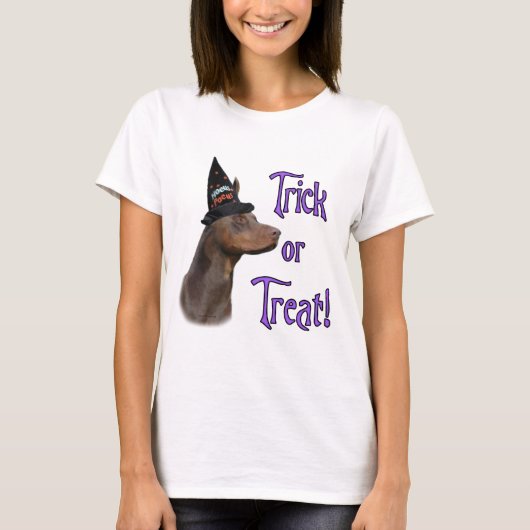 T-shirt Doberman Pinscher (rouge) Trick (Devant)
