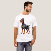 T-shirt Doberman Pinscher vibrant (Devant entier)