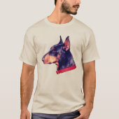 T-shirt Doberman Pinscher visage de chien (Devant)