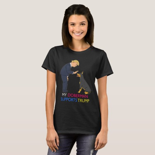 T-shirt Doberman soutient le cadeau Trump Doberman Pinsche (Devant entier)