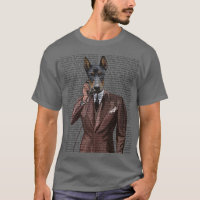 Doberman sur téléphone