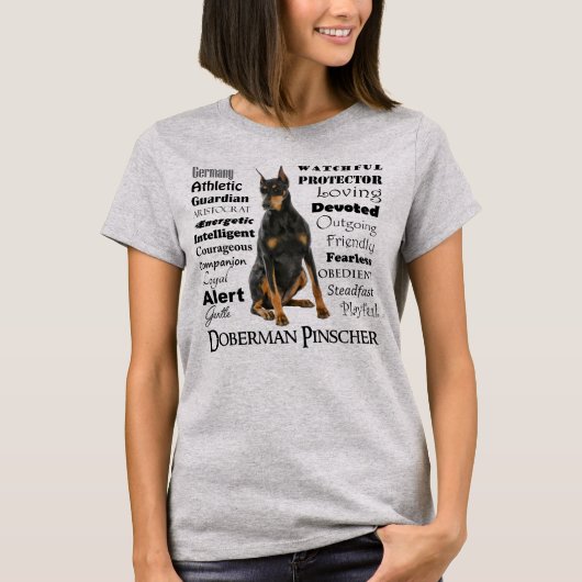 T-shirt Doberman Traits (Devant)