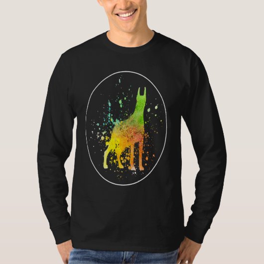 T-shirt Doberman Vintage  1 (Devant)