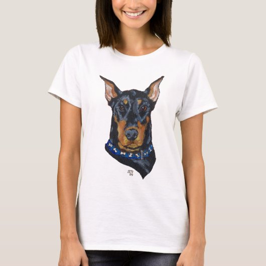 T-shirt Dobermann noir (Devant)