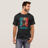 T-shirt Dobermann Pinscher Rétro Dobermann Chien (Devant entier)