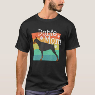 T-shirt Dobie Maman Mère Doberman Pinschers Chien Vintage
