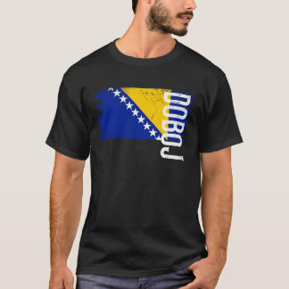 T-shirt Doboj Bosnie Drapeau Pour Hommes Bosniaques Femmes