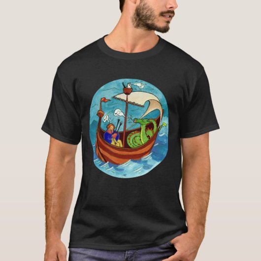T-shirt d'obscurité de bande de bateau de la (Devant)