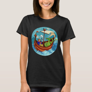 T-shirt d'obscurité de bande de bateau de la