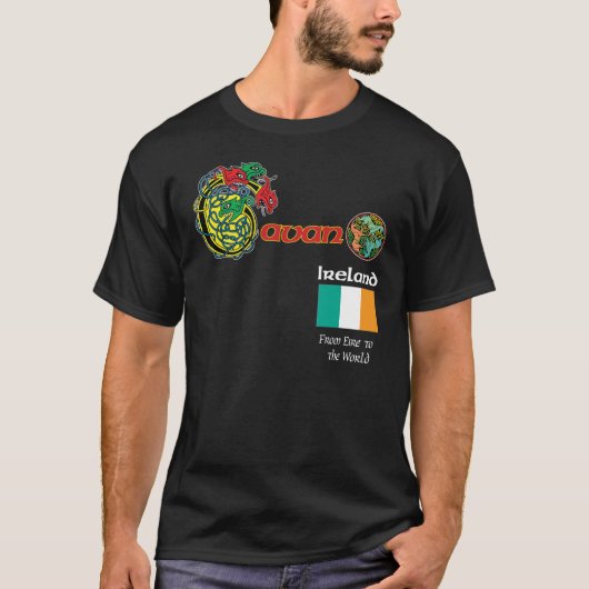 T-shirt d'obscurité de Cavan du comté de l'Irlande (Devant)