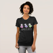 T-shirt d'obscurité de chats de ballet (Devant entier)