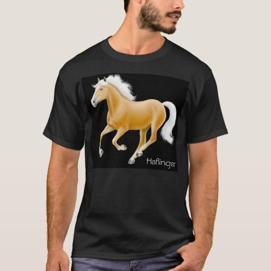 T-shirt d'obscurité de cheval de Haflinger (Devant)
