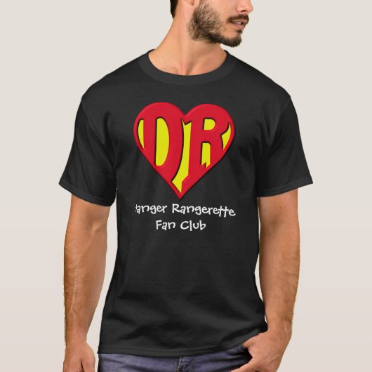T-shirt d'obscurité de club de fan de Rangerette (Devant)