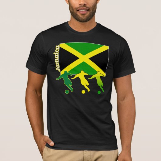 T-shirt d'obscurité de la Jamaïque du football (Devant)