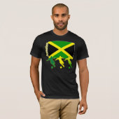 T-shirt d'obscurité de la Jamaïque du football (Devant entier)