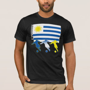 T-shirt d'obscurité de l'Uruguay du football