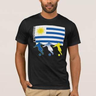 T-shirt d'obscurité de l'Uruguay du football
