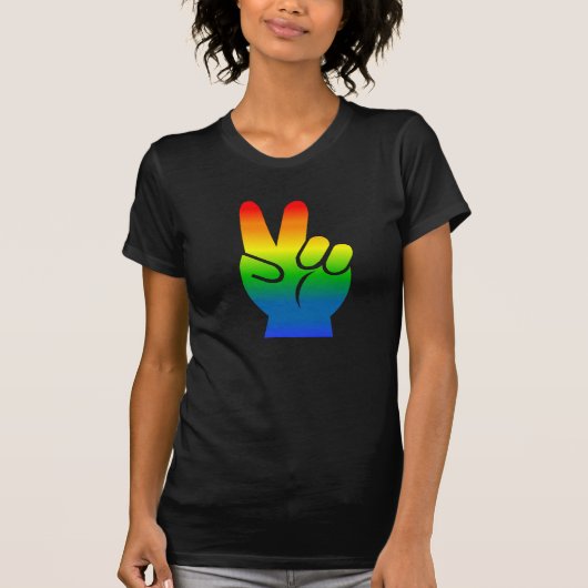 T-shirt d'obscurité de paix de gay pride (Devant)
