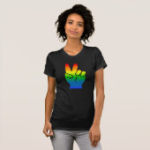 T-shirt d'obscurité de paix de gay pride (Devant entier)