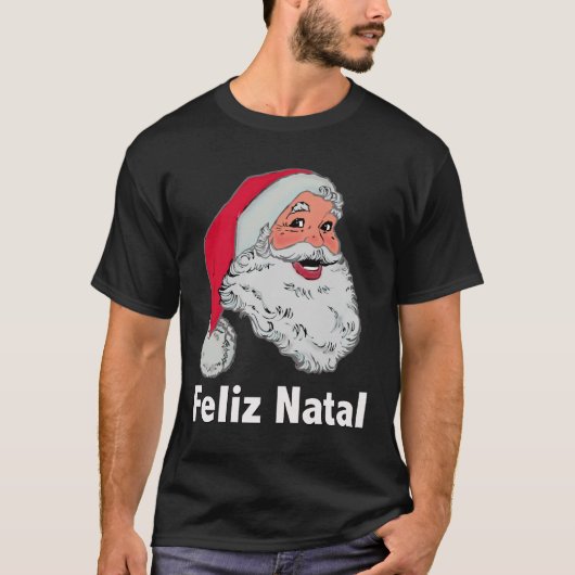 T-shirt d'obscurité de Père Noël de Portugais (Devant)