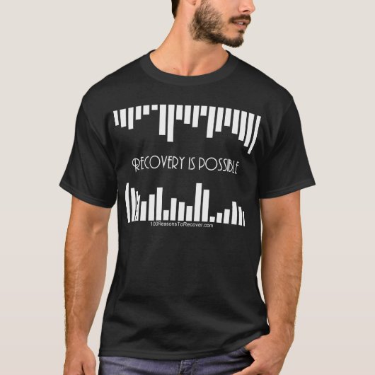 T-shirt d'obscurité de rayures (Devant)