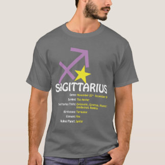 T-shirt d'obscurité de traits de Sagittaire