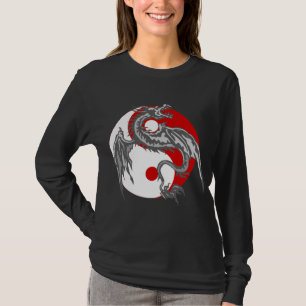 T-shirt d'obscurité de Yin Yang de dragon