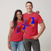 T-shirt d'obscurité d'hockey d'armée rouge (Unisexe)