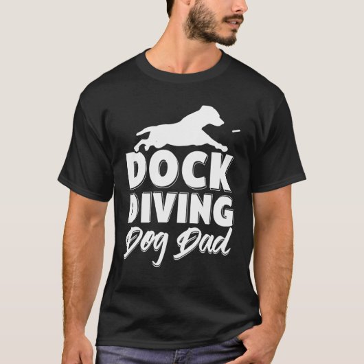 T-shirt Dock Diving Dog Diving Jumping Trainer love dock   (Devant)