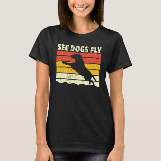 T-shirt Dock Diving Dog Diving Jumping Trainer love dock   (Devant)