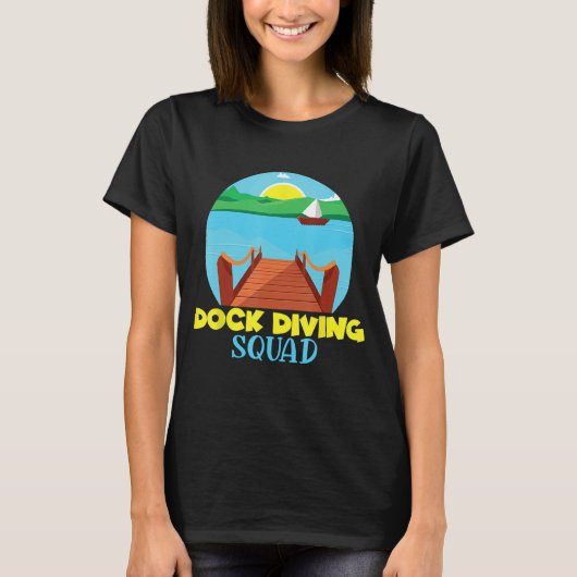 T-shirt Dock Diving Squad Dog Owner Dog Training Dock Jump (Devant)