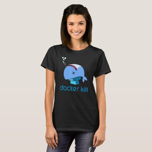T-shirt Docker Container Linux Devops Programmation Coding (Devant entier)