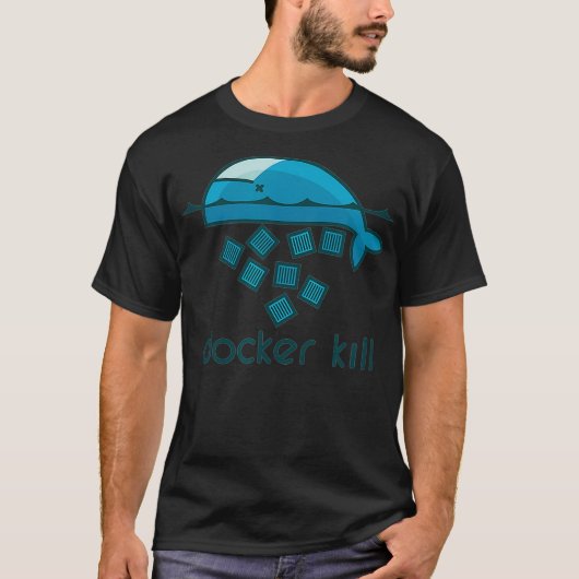 T-shirt Docker conteneur linux développe le codage de prog (Devant)