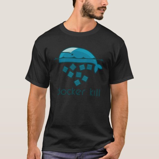 T-shirt Docker conteneur programmation Linux DevOps (Devant)