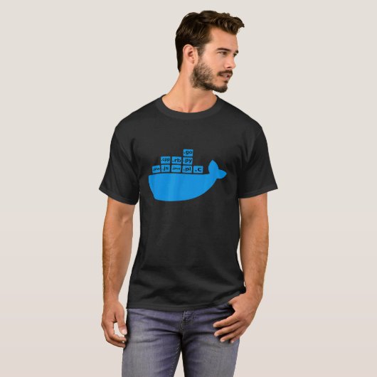 T-shirt Docker Js C Golang Ruby Python (Devant entier)